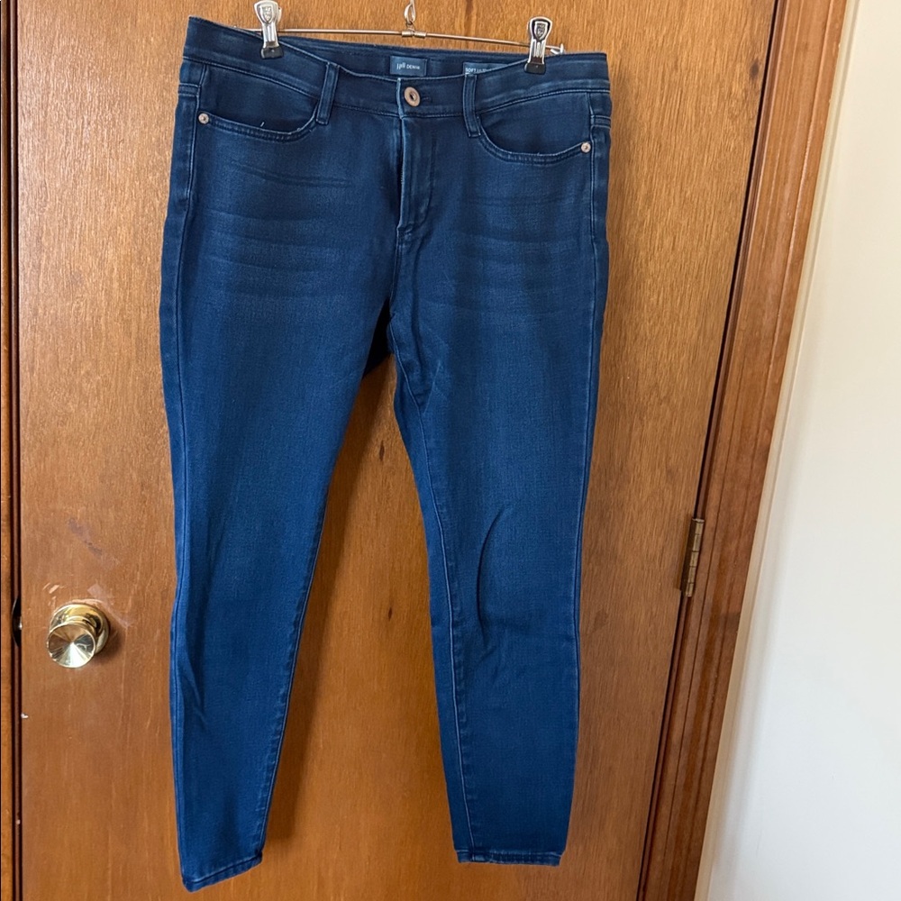 J. Jill Soft Ultra-Stretch Denim Jeggings - Navy